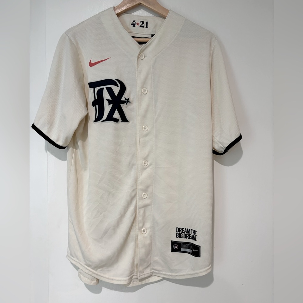 Texas Rangers City Connect men’s small jersey